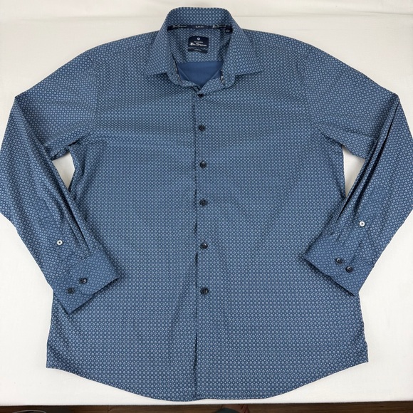 Ben Sherman The Original Stretch Slim Fit  Men's Long Sleep Button-up Shirt,‎ L - Picture 8 of 13